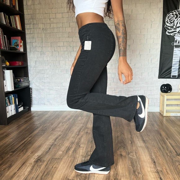 Free People Black Flare Pants - Picture 1 of 8